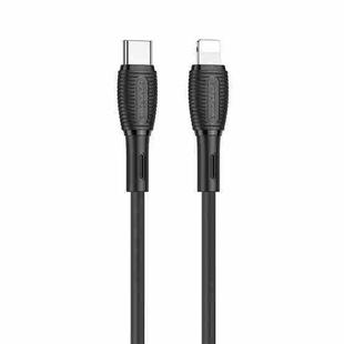 Borofone BX86 Advantage PD 20W USB-C / Type-C to 8 Pin Silicone Charging Data Cable, Length:1m(Black)