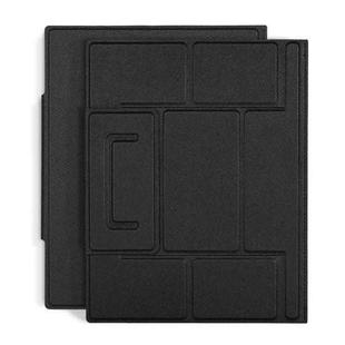 Magnetic PU Leather Tablet Laptop Folding Holder(Black)