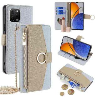For Huawei nova Y61 Crossbody Litchi Texture Leather Phone Case(Blue)