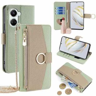 For Huawei nova 10 SE Crossbody Litchi Texture Leather Phone Case(Green)