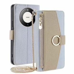 For Huawei Mate 60 Pro / Mate 60 Pro+ Crossbody Litchi Texture Leather Phone Case(Blue)