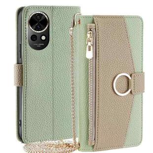 For Huawei nova 12 5G Crossbody Litchi Texture Leather Phone Case(Green)