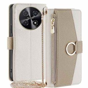 For Huawei nova 12i 4G Crossbody Litchi Texture Leather Phone Case(White)