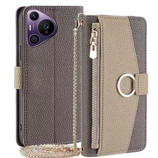 For Huawei Pura 70 Pro / 70 Pro+ 5G Crossbody Litchi Texture Leather Phone Case(Grey)