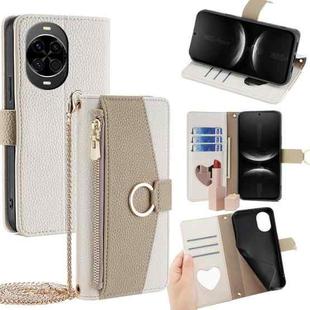 For Huawei nova 14 5G Crossbody Litchi Texture Leather Phone Case(White)