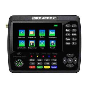 iBRAVEBOX V10 Finder Max 4.3 inch Display Digital Satellite Meter Signal Finder, Support DVB-S/S2/S2X, Plug Type:EU Plug(Black)