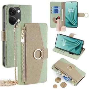 For OnePlus Ace 2V 5G Crossbody Litchi Texture Leather Phone Case(Green)