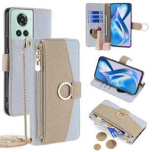 For OnePlus ACE / 10R Crossbody Litchi Texture Leather Phone Case(Blue)