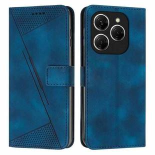 For Tecno Spark 20 Pro Dream Triangle Leather Phone Case with Long  Lanyard(Blue)