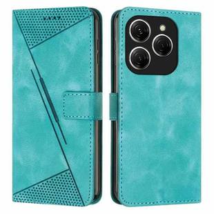 For Tecno Spark 20 Pro Dream Triangle Leather Phone Case with Long  Lanyard(Green)