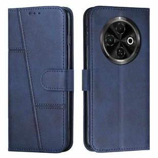 For Tecno Spark 30C Stitching Calf Texture Buckle Leather Phone Case(Blue)