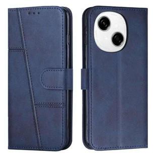 For Tecno Spark Go 1 Stitching Calf Texture Buckle Leather Phone Case(Blue)