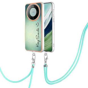 For Huawei Mate 60 Pro Electroplating Dual-side IMD Phone Case with Lanyard(Smile)