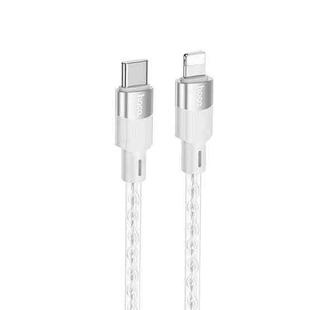 hoco X99 Crystal Junction PD 20W USB-C / Type-C to 8 Pin Silicone Charging Data Cable, Length:1m(Grey)