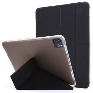 For iPad Pro 11 (2020/2018) / Air 2020 10.9 Multi-folding Horizontal Flip PU Leather + Shockproof TPU Tablet Case with Holder & Pen Slot(Black)