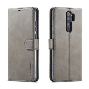 For Xiaomi Redmi 9 LC.IMEEKE Calf Texture Horizontal Flip Leather Case, with Holder & Card Slots & Wallet(Grey)