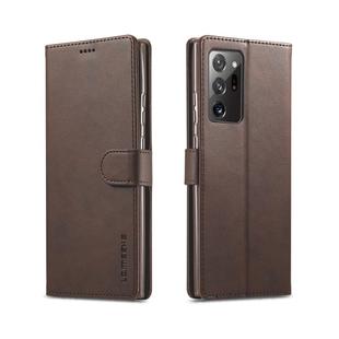 For Samsung Galaxy Note 20 LC.IMEEKE Calf Texture Horizontal Flip Leather Case, with Holder & Card Slots & Wallet(Brown)