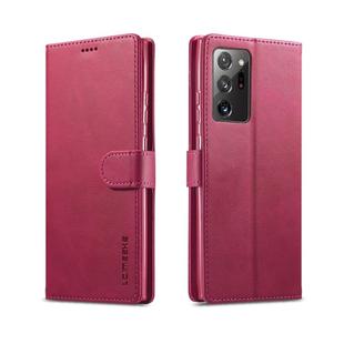 For Samsung Galaxy Note 20 Ultra LC.IMEEKE Calf Texture Horizontal Flip Leather Case, with Holder & Card Slots & Wallet(Red)