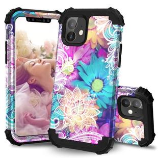 For iPhone 11 L Style Decal Pattern PC + Silicon Case(Daisy)