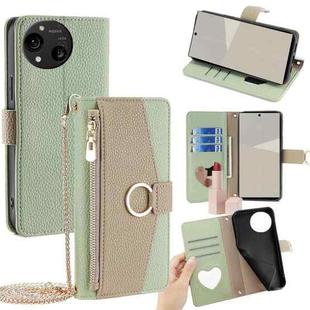 For Sharp Aquos R10 Crossbody Litchi Texture Leather Phone Case(Green)