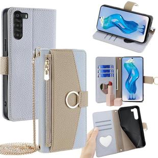 For ZTE nubia S 5G A403ZT Crossbody Litchi Texture Leather Phone Case(Blue)