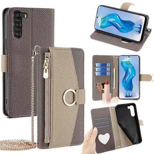 For ZTE nubia S 5G A403ZT Crossbody Litchi Texture Leather Phone Case(Grey)