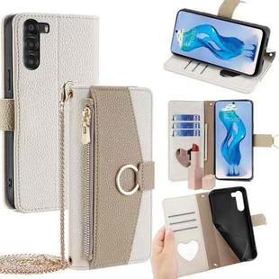 For ZTE nubia S 5G A403ZT Crossbody Litchi Texture Leather Phone Case(White)