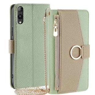 For Rakuten Hand 5G Crossbody Litchi Texture Leather Phone Case(Green)