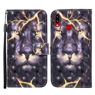 For Samsung Galaxy A10s Colored Drawing Pattern Horizontal Flip Leather Case with Holder & Card Slots & Wallet(Thunder Lion)