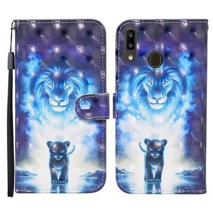 For Samsung Galaxy A20e / A10e Colored Drawing Pattern Horizontal Flip Leather Case with Holder & Card Slots & Wallet(Lion)