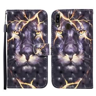 For Samsung Galaxy A20e / A10e Colored Drawing Pattern Horizontal Flip Leather Case with Holder & Card Slots & Wallet(Thunder Lion)