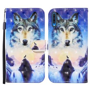 For Samsung Galaxy A70 Colored Drawing Pattern Horizontal Flip Leather Case with Holder & Card Slots & Wallet(Sunrise Wolf)