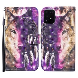 For Samsung Galaxy M80s / A91 / S10 Lite Colored Drawing Pattern Horizontal Flip Leather Case with Holder & Card Slots & Wallet(Wind Chime Wolf)