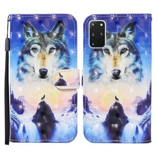 For Samsung Galaxy S20+ Colored Drawing Pattern Horizontal Flip Leather Case with Holder & Card Slots & Wallet(Sunrise Wolf)