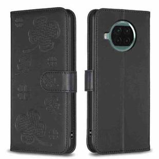 For Xiaomi Mi 10T Lite Four-leaf Embossed Leather Phone Case(Black)