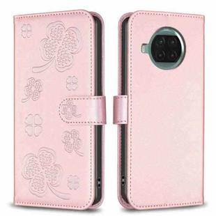 For Xiaomi Mi 10T Lite Four-leaf Embossed Leather Phone Case(Pink)