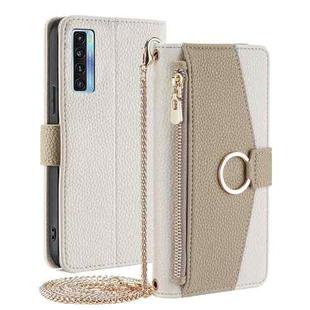 For TCL 20 5G / 20S / 20L / 20L+ Crossbody Litchi Texture Leather Phone Case(White)