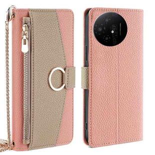 For TCL 50 XL Crossbody Litchi Texture Leather Phone Case(Pink)