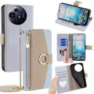 For TCL 50 NxtPaper 5G / 50 Pro NxtPaper 5G Crossbody Litchi Texture Leather Phone Case(Blue)