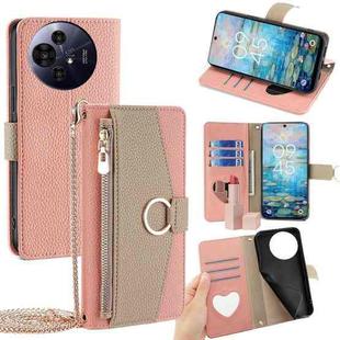 For TCL 50 NxtPaper 5G / 50 Pro NxtPaper 5G Crossbody Litchi Texture Leather Phone Case(Pink)