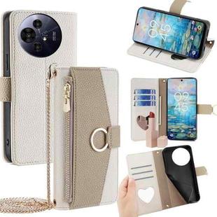 For TCL 50 NxtPaper 5G / 50 Pro NxtPaper 5G Crossbody Litchi Texture Leather Phone Case(White)
