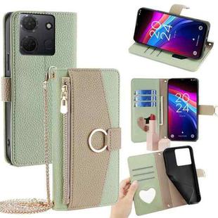 For TCL 503 4G Crossbody Litchi Texture Leather Phone Case(Green)