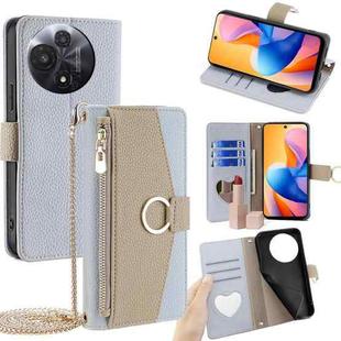 For TCL 60R 5G Crossbody Litchi Texture Leather Phone Case(Blue)