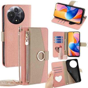 For TCL 60R 5G Crossbody Litchi Texture Leather Phone Case(Pink)