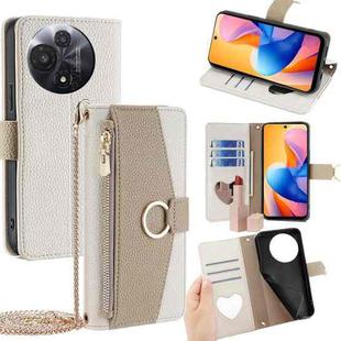 For TCL 60R 5G Crossbody Litchi Texture Leather Phone Case(White)