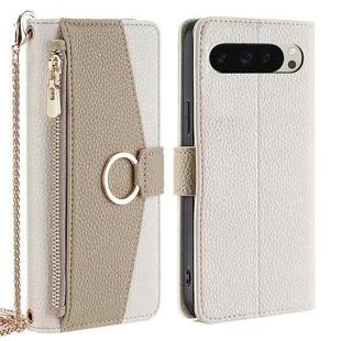 For Google Pixel 9 Crossbody Litchi Texture Leather Phone Case(White)