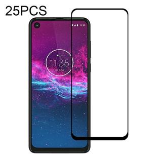 For Motorola One Action 25 PCS Full Glue Full Screen Tempered Glass Film