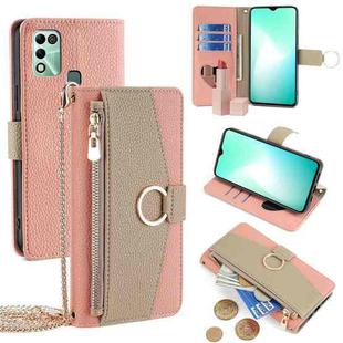 For Infinix Hot 11 Play Crossbody Litchi Texture Leather Phone Case(Pink)