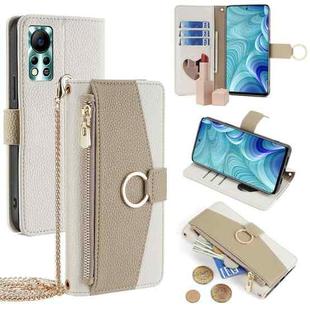 For Infinix Hot 11s NFC Crossbody Litchi Texture Leather Phone Case(White)