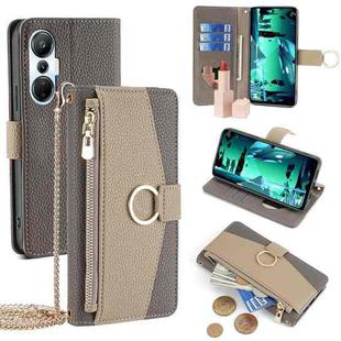 For Infinix Hot 20S Crossbody Litchi Texture Leather Phone Case(Grey)